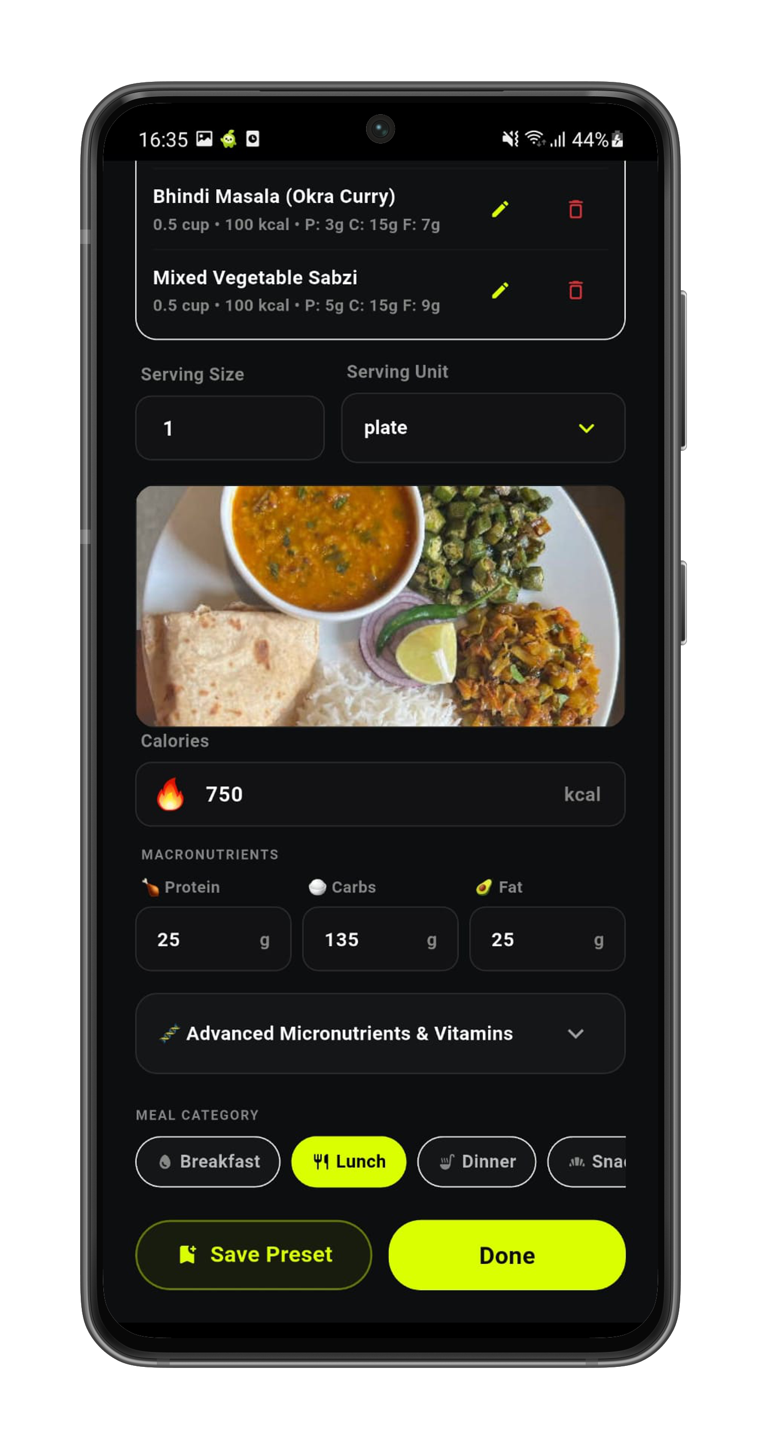 Zivo App Health Analytics Interface